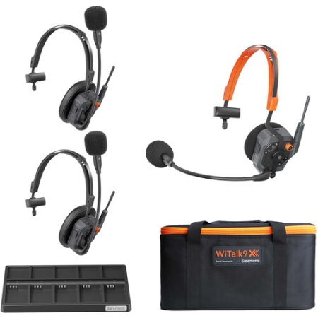 Saramonic WiTalk9 X-3S - 3-osobowy bezprzewodowy system słuchawkowy interkom (Full-Duplex, 1.9GHz)